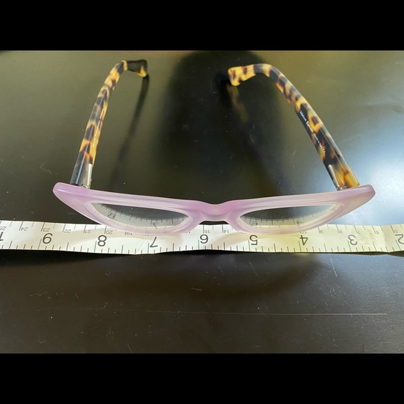 Retropeppers London eyeglass frames NWOT.  Lavender & animal print cat eye frame - Picture 3 of 7